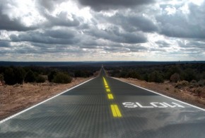 Solar powered road